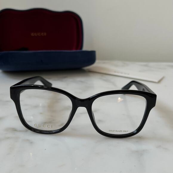 NEW Gucci GG1340O Black Square Logo Eyeglasses Frames - Picture 6 of 8